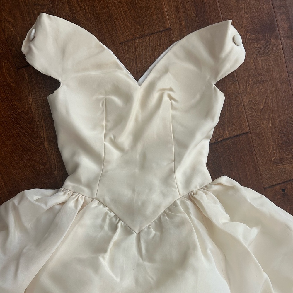 Vintage Diamond Collection organza wedding gown 1990 sz 8 10